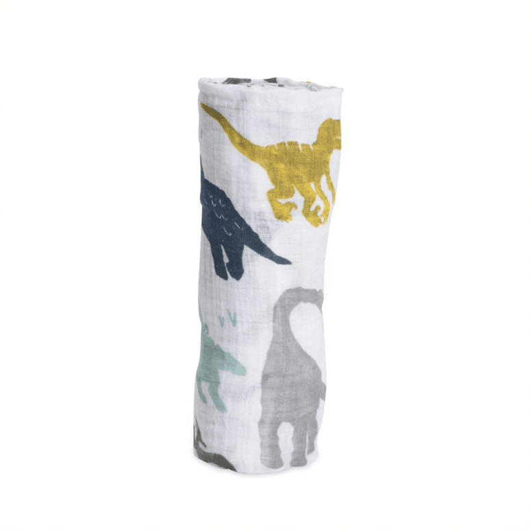 Little Unicorn Cotton Muslin Swaddle Blanket Dino Friends