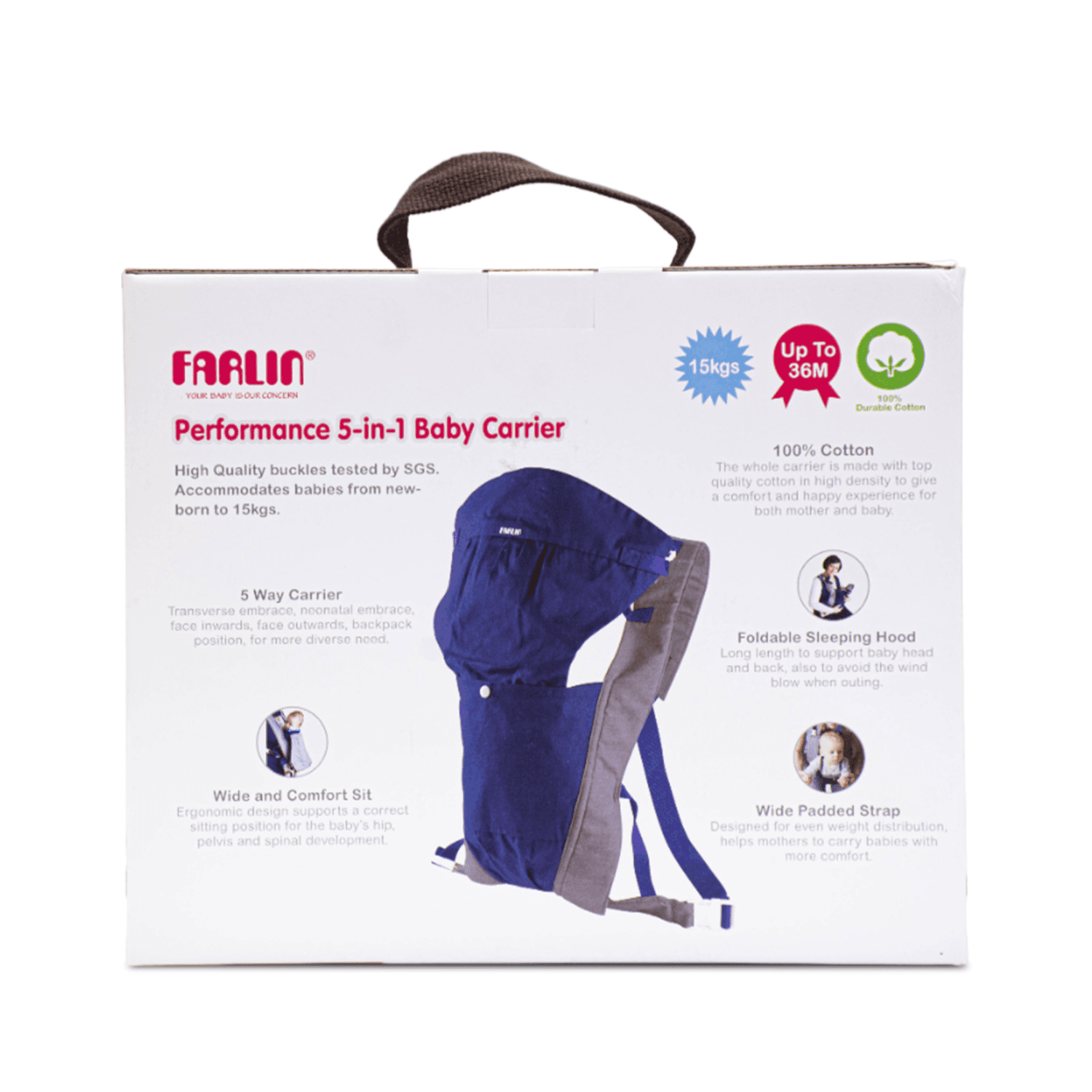 Farlin Baby Cuddler-Blue (Buy 1 Get 1 Free)