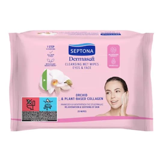 Septona Orchid Eyes & Face Wipes 20 Pcs