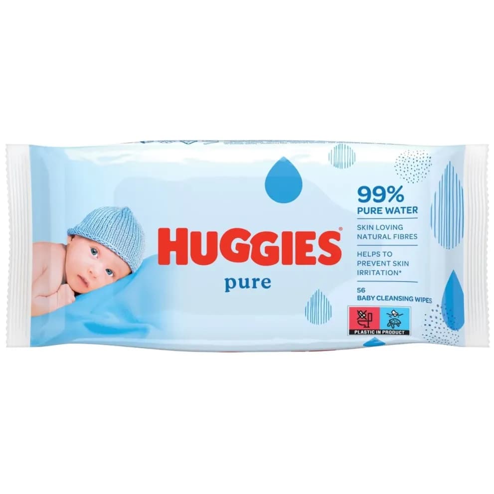 Huggies Baby Wipes 99% Pure water 56pc