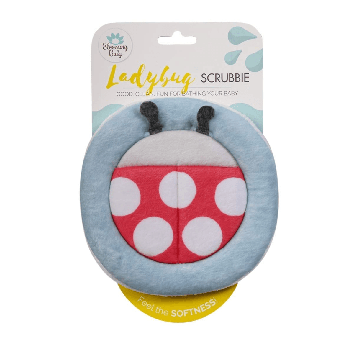 Blooming Bath Scrubbie Baby Washcloth Ladybug