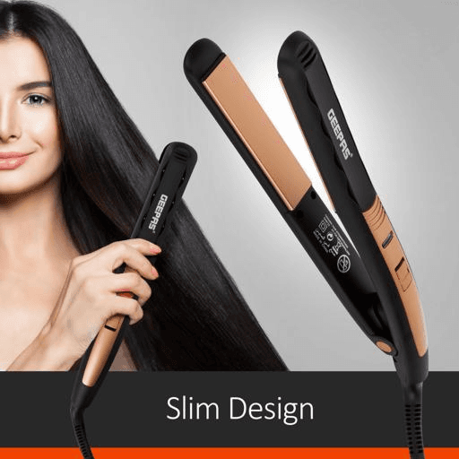 جيباس GH8723 مملس شعر محمول بسلك دوار 360 درجة مع ألواح سيراميك