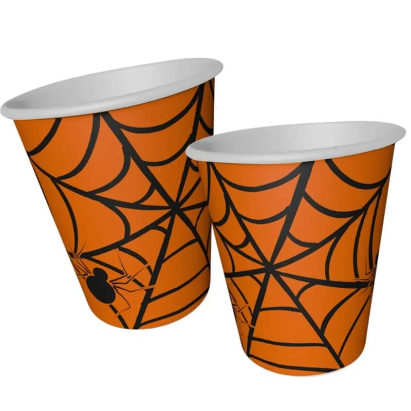 Spider Orange Cup Design 8pcs