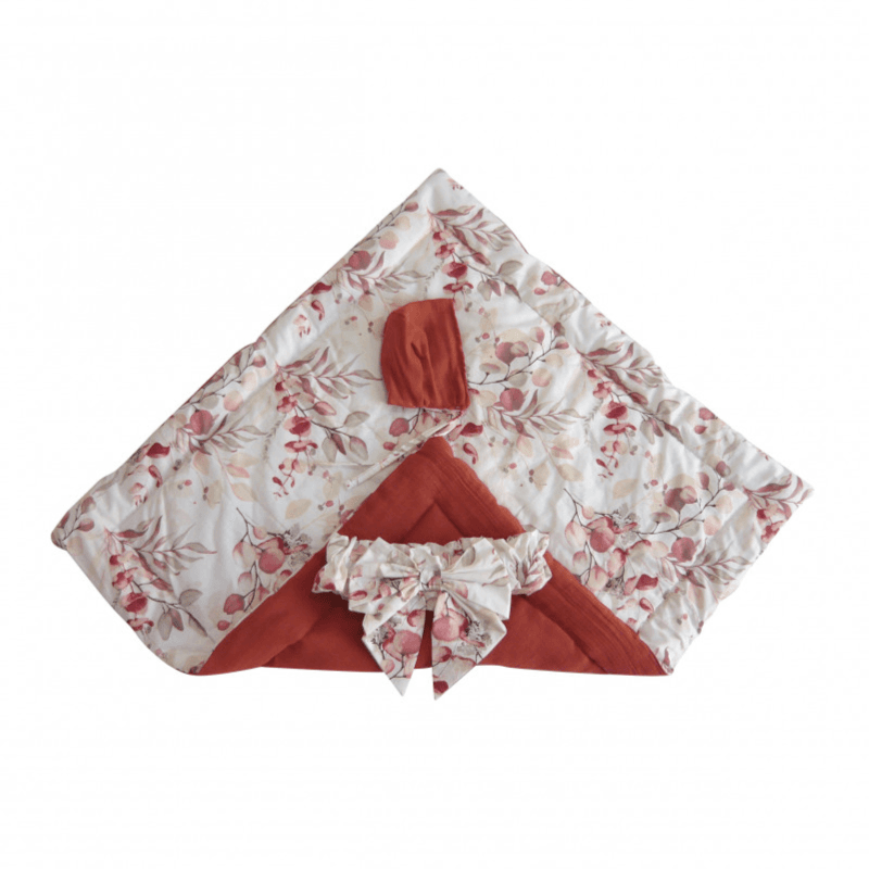 Elmalella Cassia Newborn Cocoon Hat Lightcoral