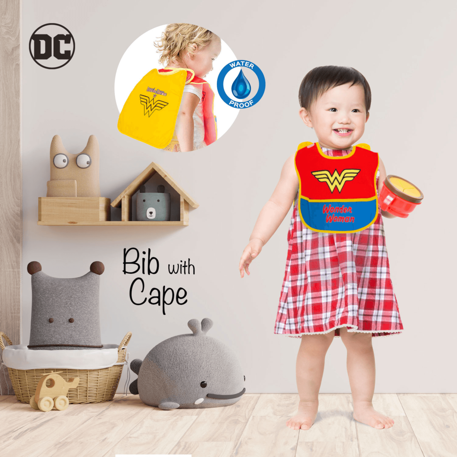 Infant Bib Po1 Bib With Cape - 3 (Buy 1 Get 1 Free)