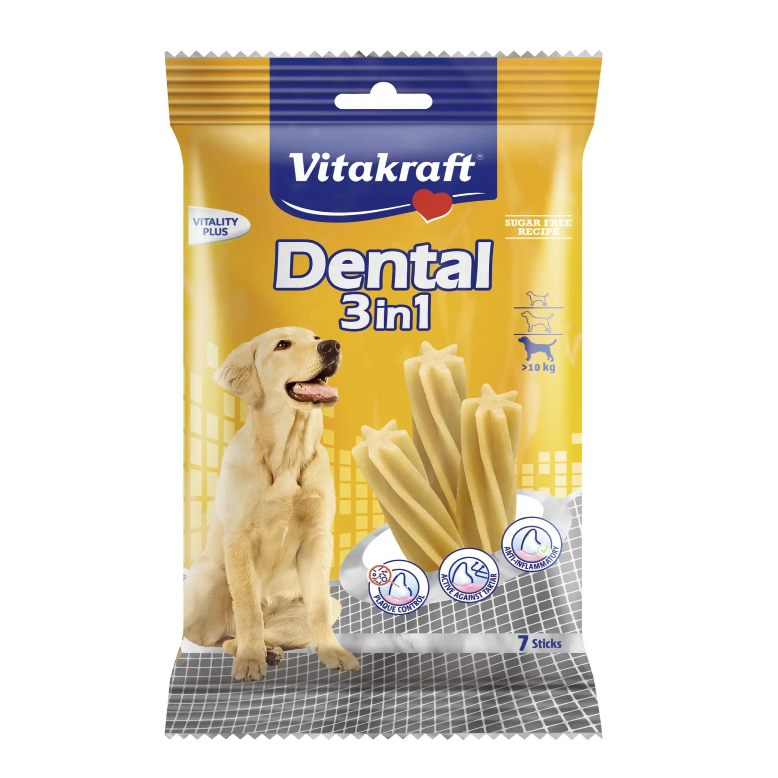 Vitakraft Dental 3-in-1 Medium Dog Treats, 180g