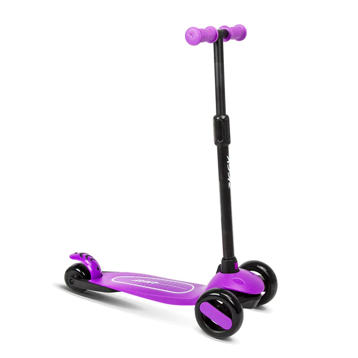 Ziggy 3-Wheel Tilt Scooter With LED light - Purple