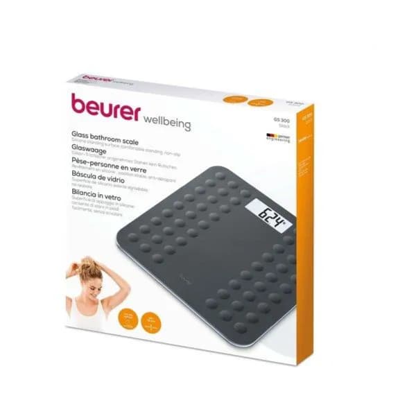 Beurer Glass bathroom scale GS 300 Black color to weigh till 180kg