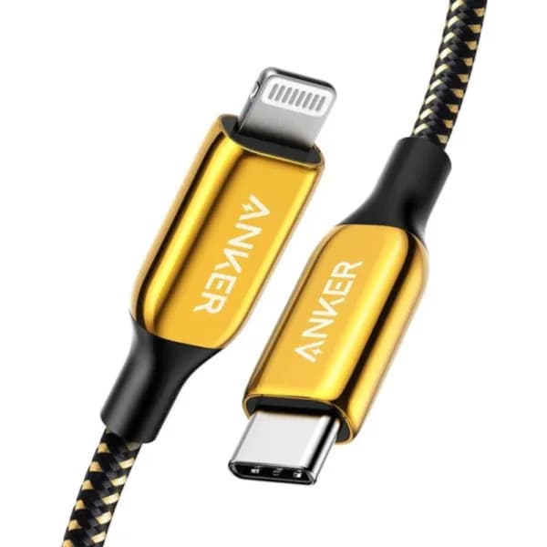 Anker 2020 Special Edition 24K Gold USB C to Lightning Cable (6 ft) Powerline+ III, MFi Certified Lightning Cable for iPhone SE / 11/11 Pro / 11 Pro Max/X/XR/XS Max, Supports Power Delivery