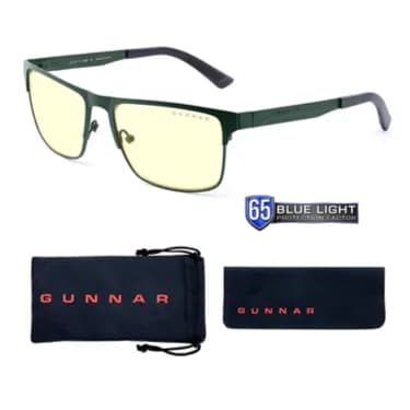 GUNNAR Pendleton Glasses (Moss Frame, Amber Lens Tint