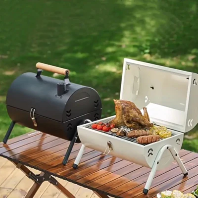 Portable Barbecue Grill Basin K-707 - Storage size: 37.5 * 25.5 * 38cm Assorted color