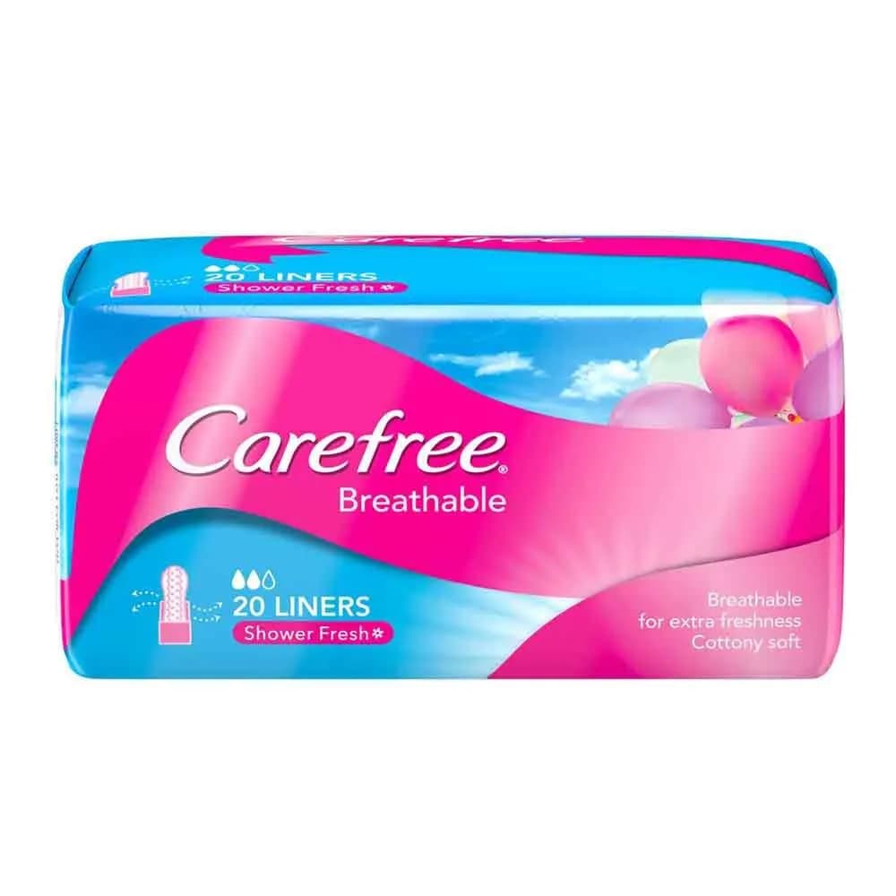 Carefree Breathable Panty Liners Blue 20liners