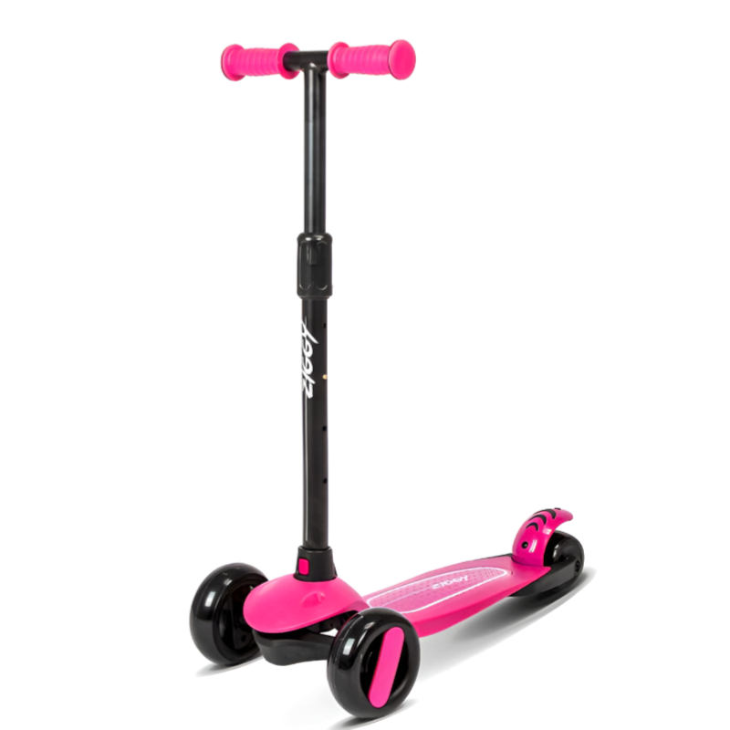 Ziggy 3 Wheel Tilt Scooter With Height Adjustable Handle For Kids-with Led Light - Pink (Srsc42)