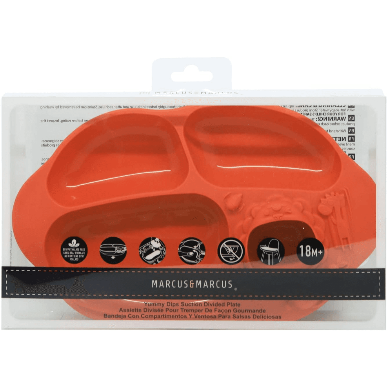 Marcus N Marcus Yummy Dips Suction Divided Plate Marcus