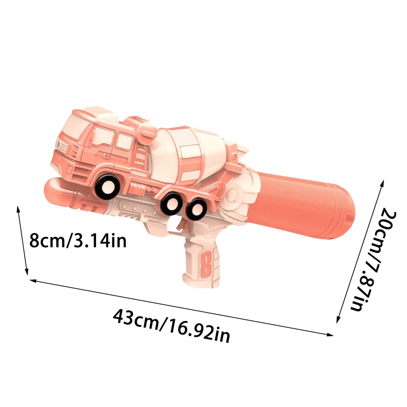 Water Gun Mixer Truck Vehicle Pink No.5386