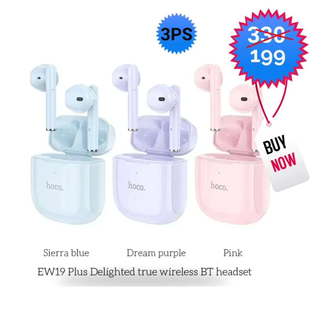 Bluetooth Airpod 3ps Combo Offer-Hoco Ew19 Plus