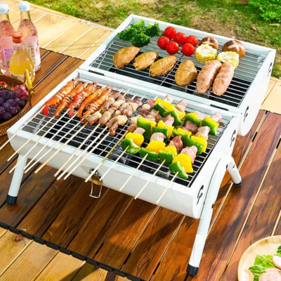 Portable Barbecue Grill Basin K-707 - Storage size: 37.5 * 25.5 * 38cm Assorted color