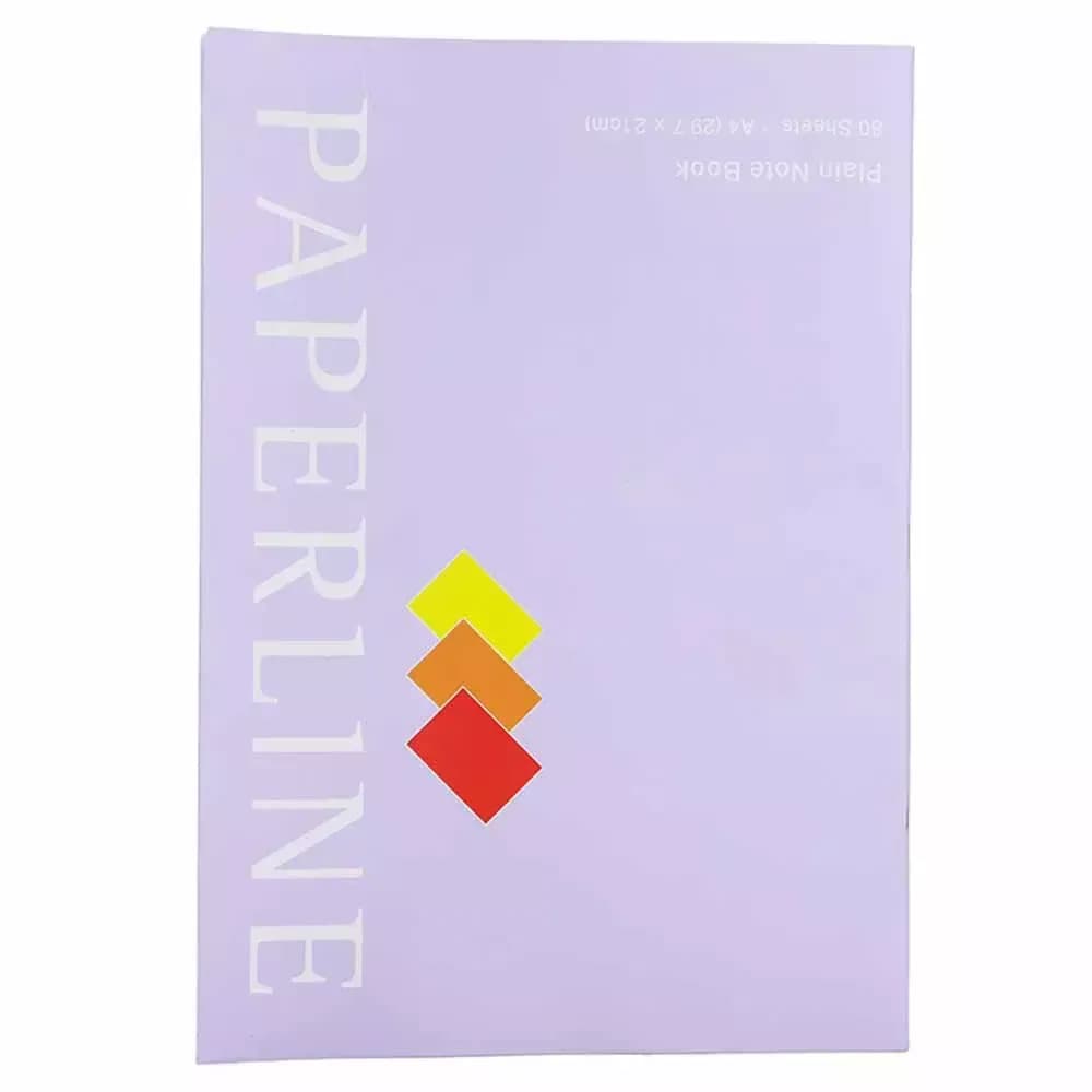 Paperline Plain Note Book 80sheets A4 29.7/21cm