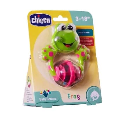 Chicco Fun Teething Rattles Frog Nursery Toy 3+ M