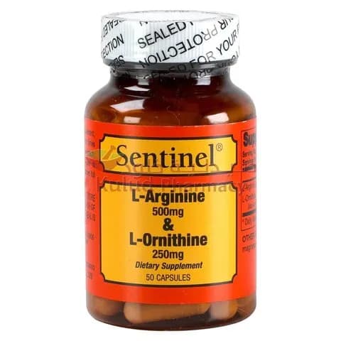 Sentinel L-Arginine 500 mg and L-Ornithine 250 tab 50cap