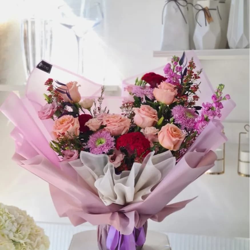 Standing Bouquet With Assorted Flowers