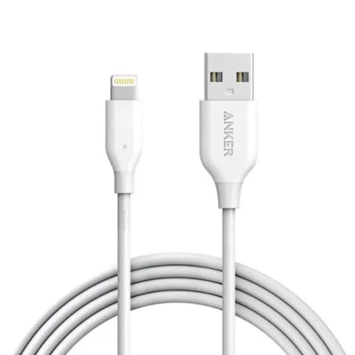 Anker Powerline ll with lightning connector 10ft-White (Made for iPhone-iPad-iPod)