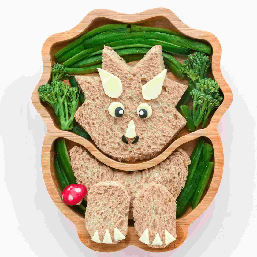 Eco Rascals Bamboo Dinosaur Suction Plate Purple