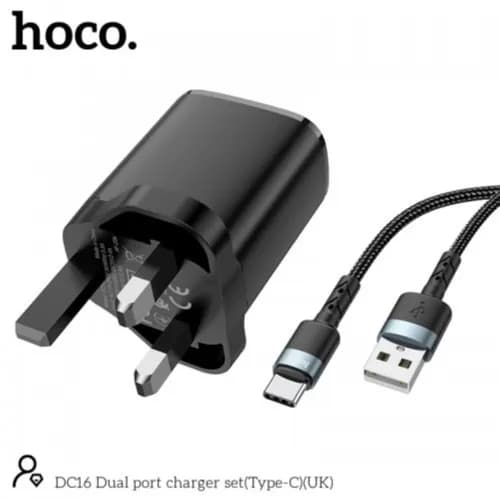 Hoco Dc16 Dual Port Adapter With Cable (Usb-c)