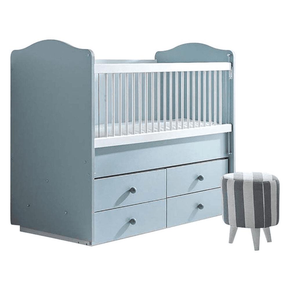 Belis Bubble Convertible Baby Bed With Drawers 0M 5Y 60X 12Cm Grey