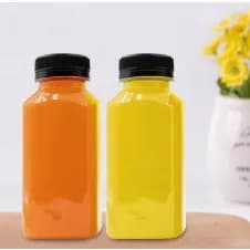 Juice Bottle Clear Square 250 Ml (100 Pcs)