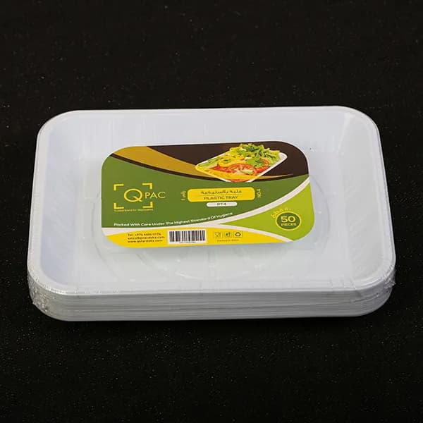 Plastic Tray #4 Q Pac (500 Pcs)