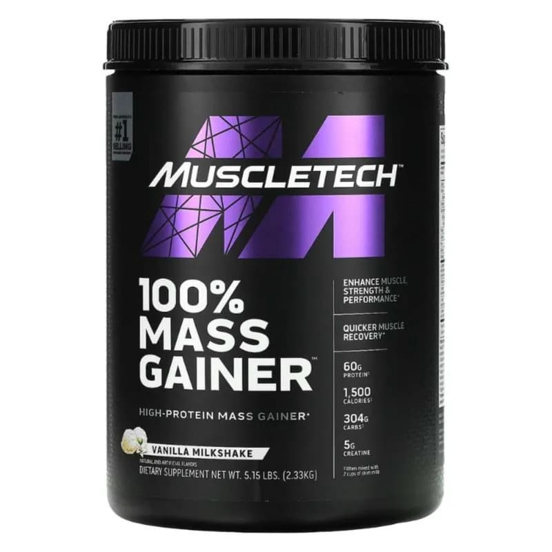 Muscletech 100% Mass Gainer Vanilla Ms - 5.15lbs