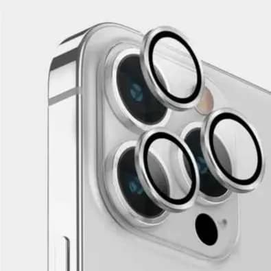 Premium Camera Lens - iPhone 15 Pro/Pro Max - Silver