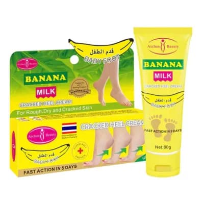 AICHUN BEAUTY Cracked Heel Cream Foot Care Banana Milk Cream Rough Dry Skin Baby Foot 80g