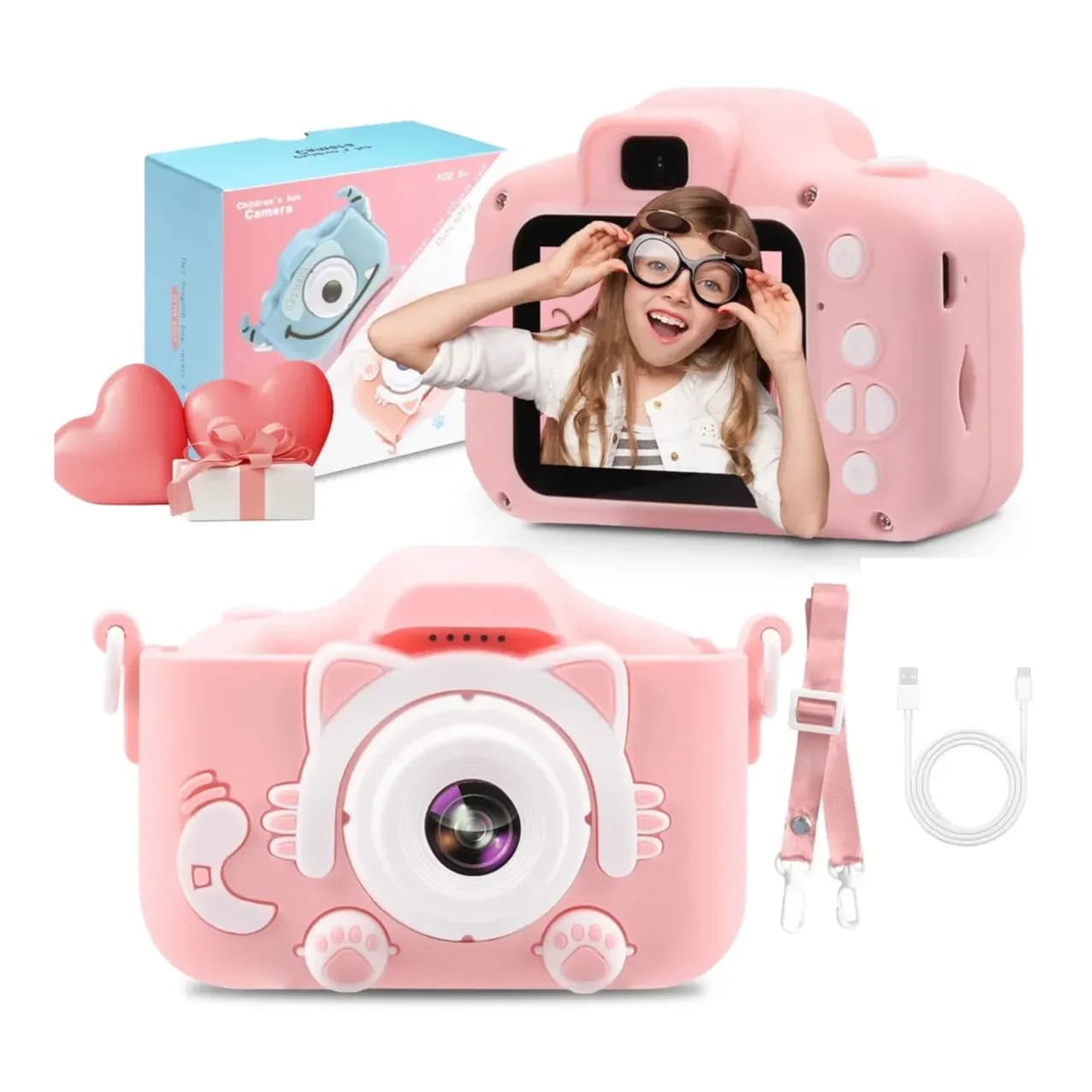 Kids Camera photo & video pink NO.X5S