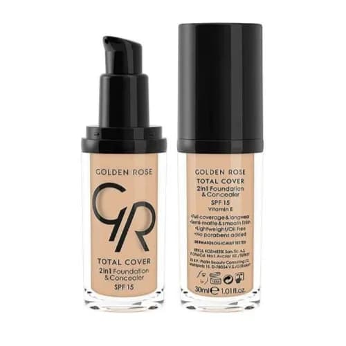 GOLDEN ROSE TOTAL COVER 2 IN 1NFOUNDATION & CONCEALER 05 COOL SAND