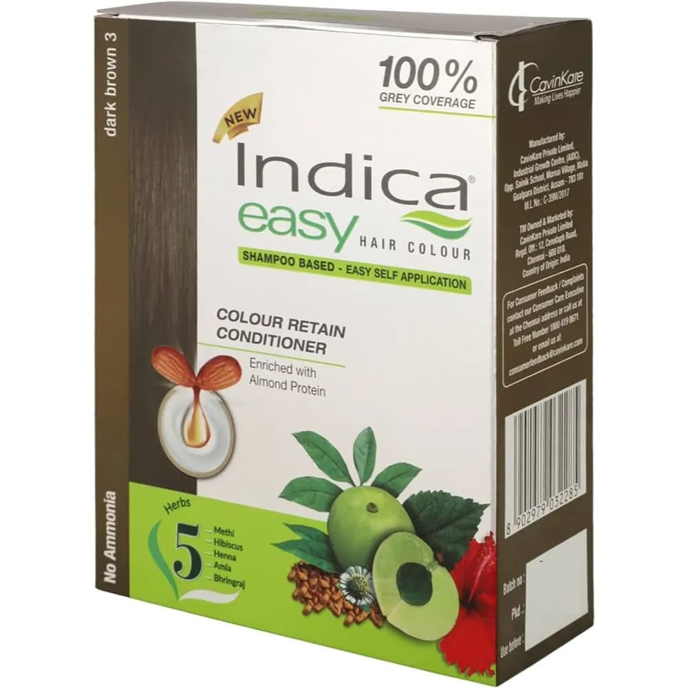 Indica Hair Color Dark Brown 3 97.5Ml