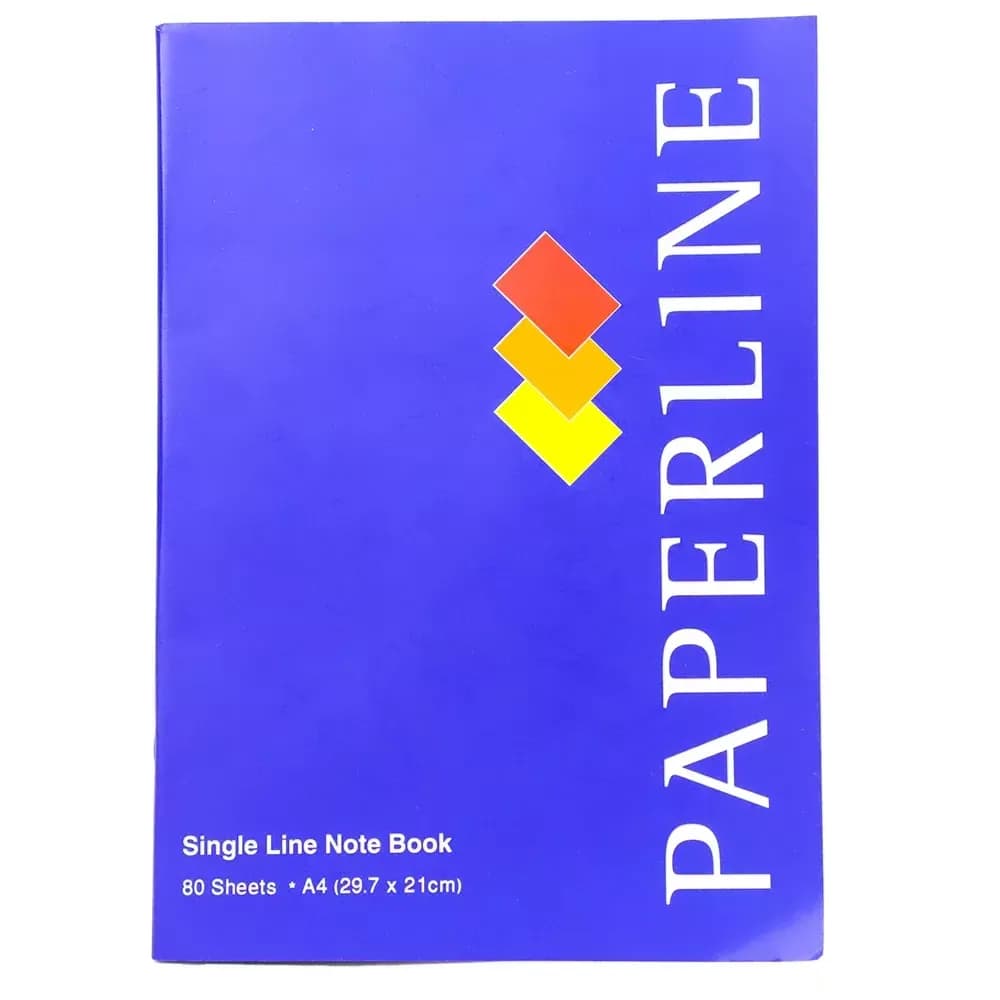 Paperline Single Line Note Book 80sheets A4 29.7/21cm