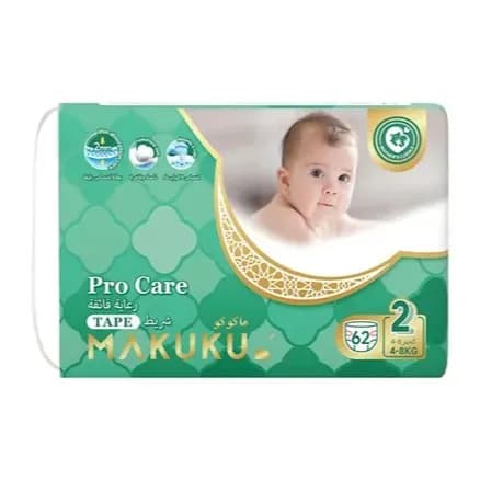 Makuku Pro Care No 2 Baby Diaper 62 Pc