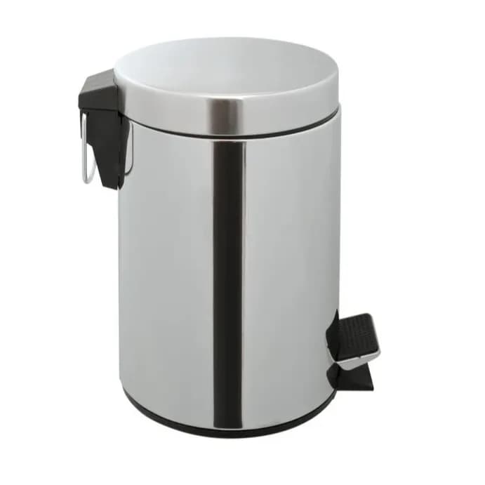 Pedal waste bin. Capacity 12 L. Stainless Steel.