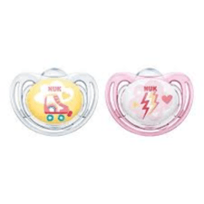 Nuk Freestyle Silicone Pacifier Skin Friendly from 18-36 months Girl 2pcs