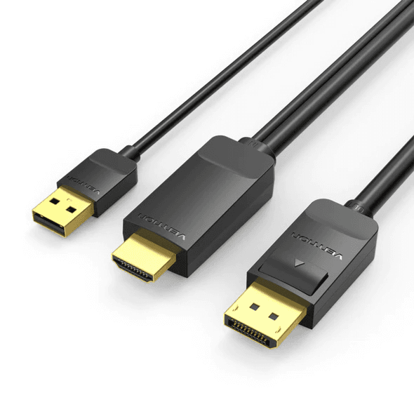 Vention HDMI-A Male to DP Male HD Cable 1.5M Black ABJBG