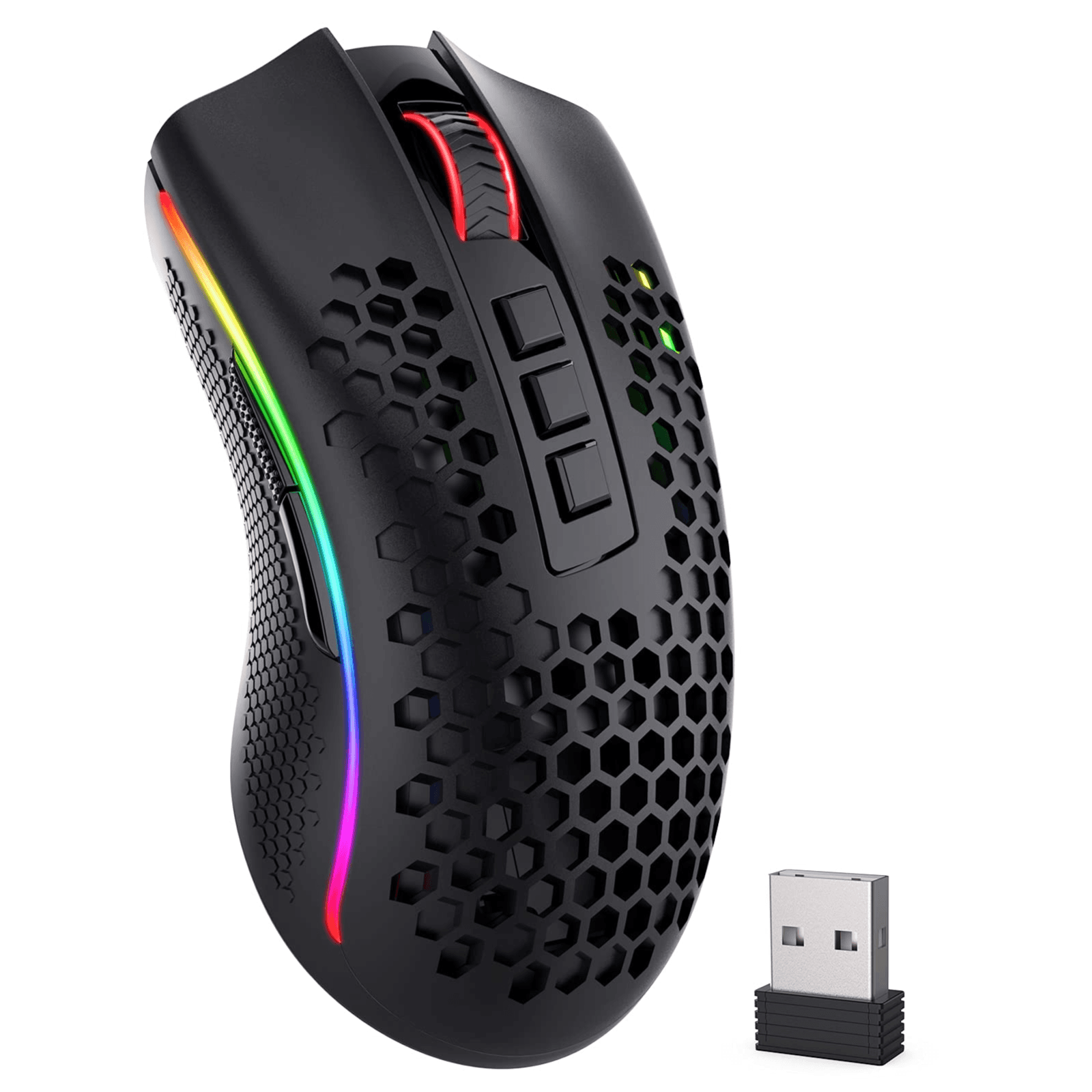 Redragon-M808-Storm-Lightweight-Rgb-Gaming-Mouse-85G-Ultralight-Honeycomb-Shell-12-400-Dpi-Optical-Sensor-7-Programmable-Buttons-Precise-Registration-Super-Lite-Cable-Black-M808