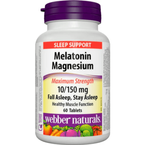 Webber Naturals Melatonin Magnesium 10/150mg 60tabs