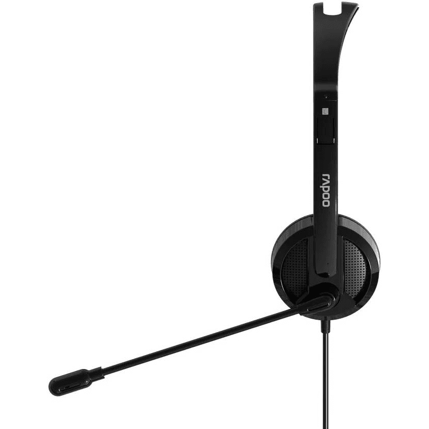 Rapoo H101 Wired Stereo Headphone, 3.5mm Jack, High Quality Stereo Audio, Plug And Play, Black | H101