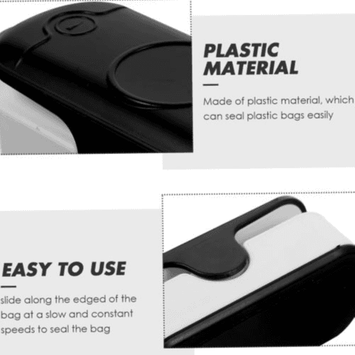 2 IN 1 Upgraded Bag Sealer With Cutter (Black)