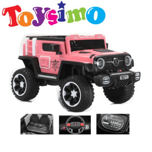 12V Massive Ultra Jumbo Pink 4x4 Jeep