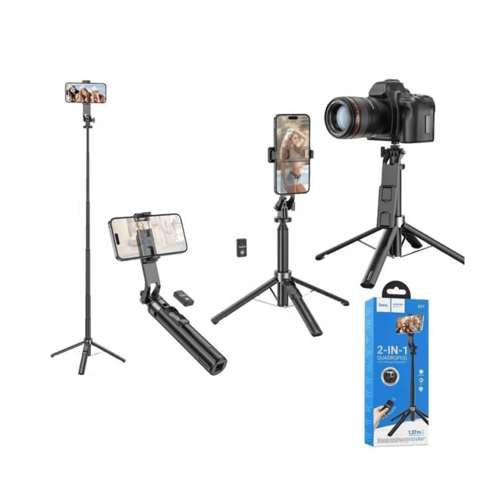 HOCO 2-IN-1 K21 QUADROPOD LIVE STREAMING BRACKET 1.337M STAND