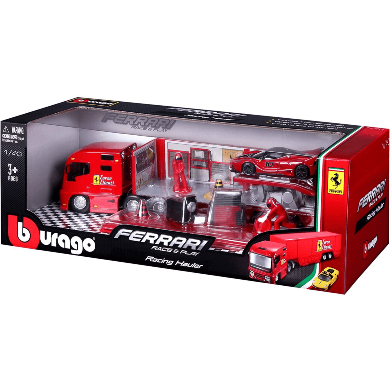 BB 18-31202 1/43 FERRARI Race & Play RACING HAULER, incl. 1 car
