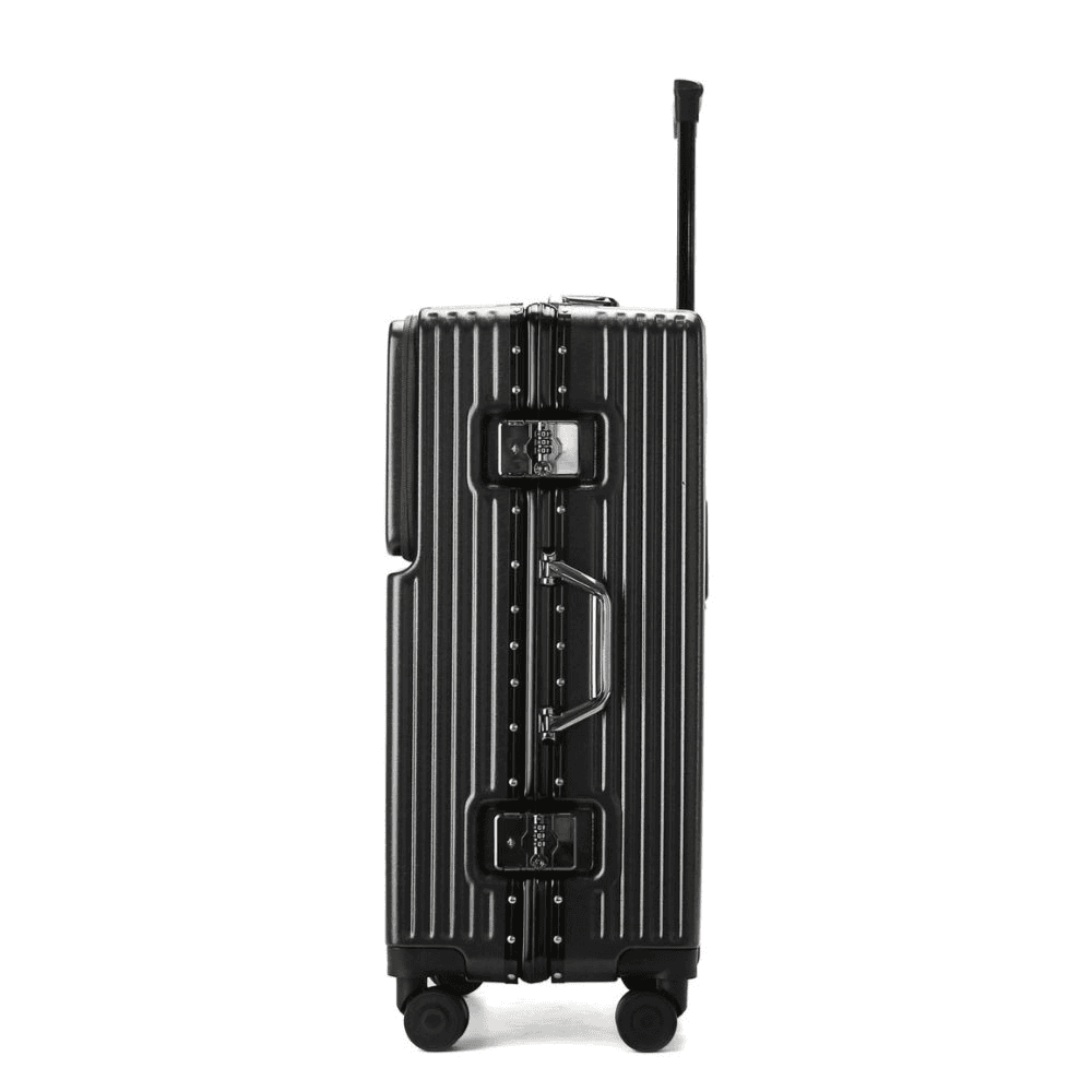 STARGOLD PC Hard Side Zipperless 2 PCS Luggage Set 360° Rotational Wheels Suitcase, SG-PC431 BLACK
